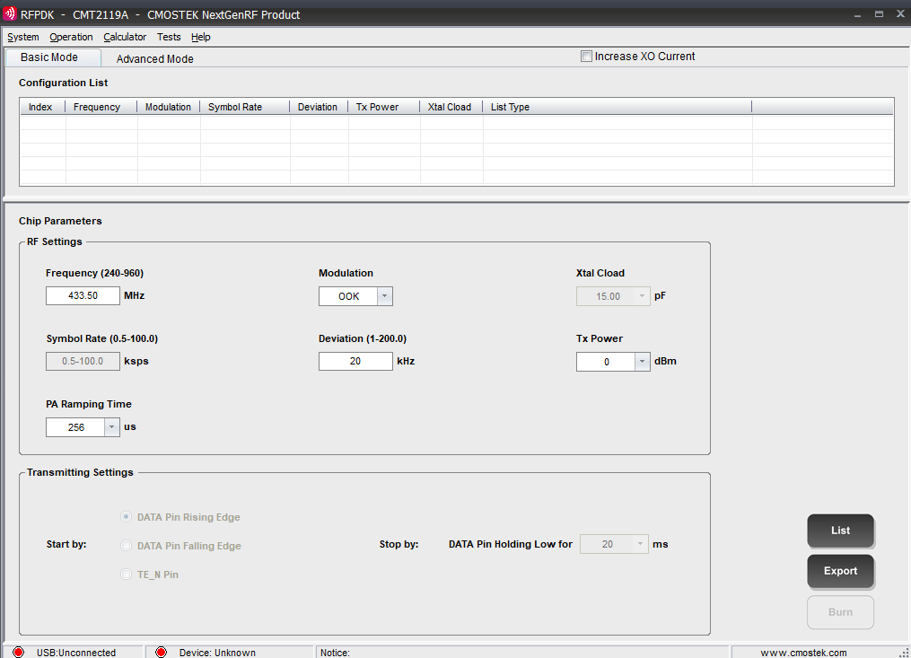 CMT2119A Official Programming SW