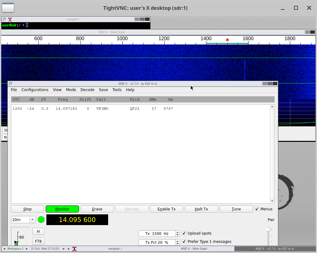 First WSPR Decode