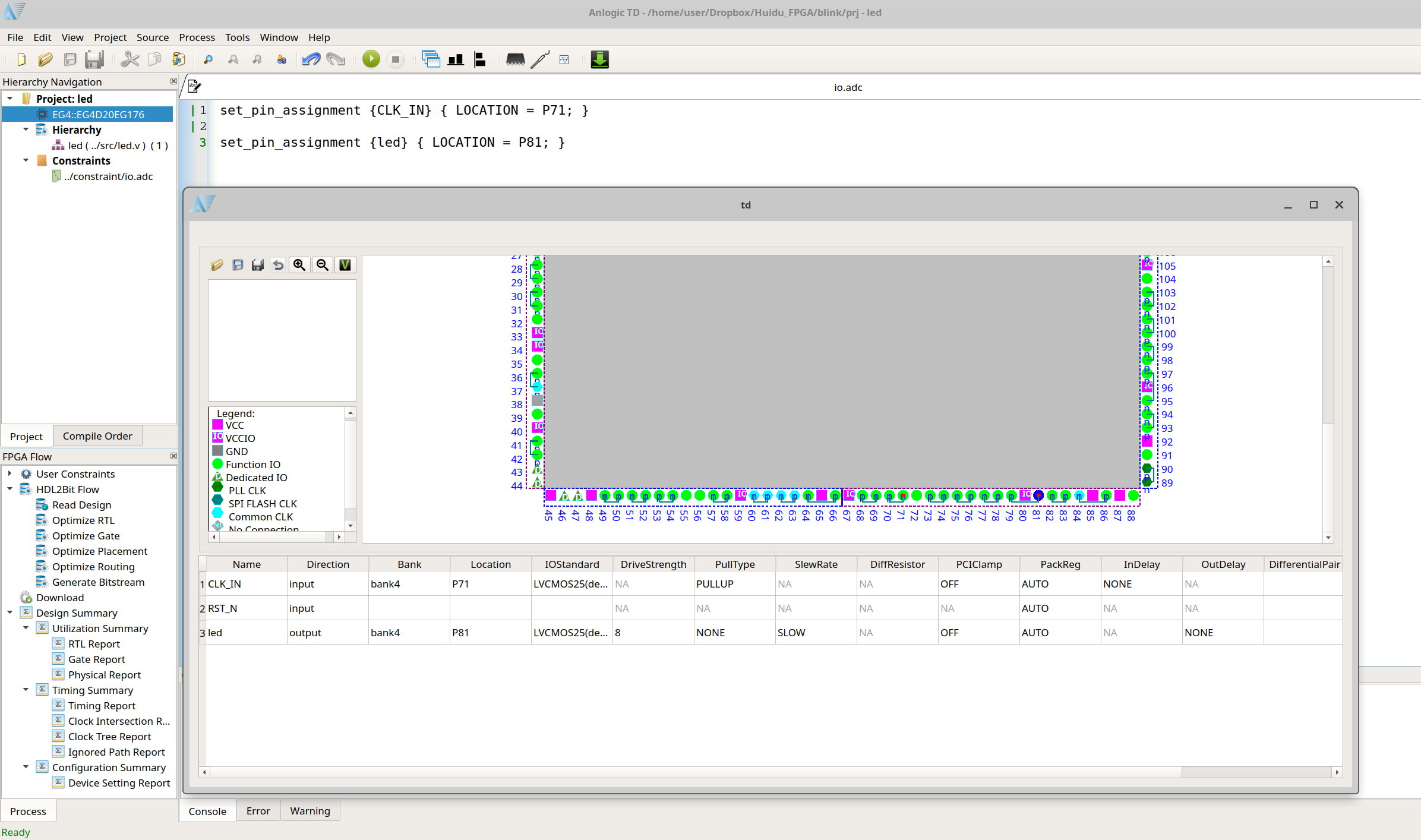 FPGA 'IO Constraint' tool 1