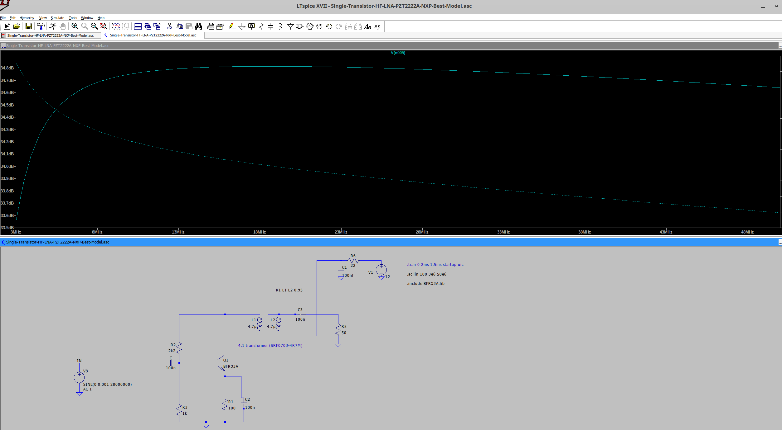 HF LNA Simulation