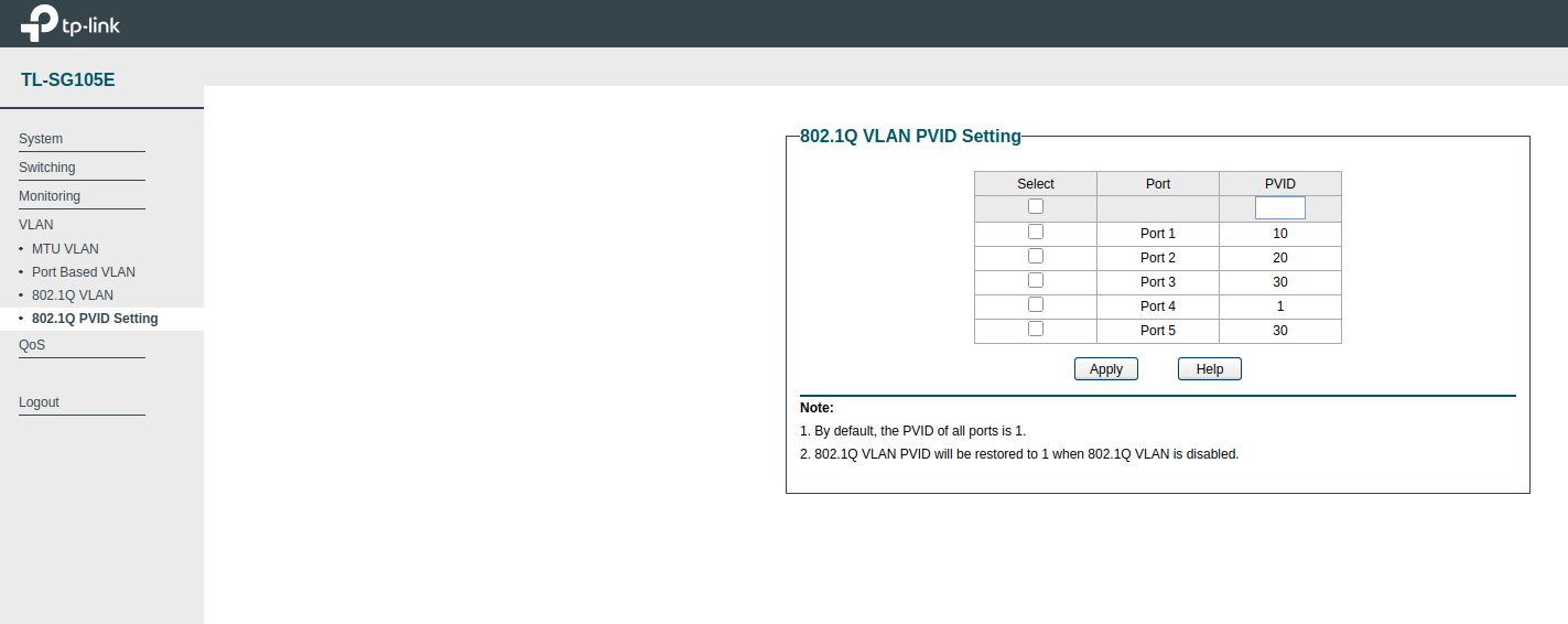 VLAN Config 2